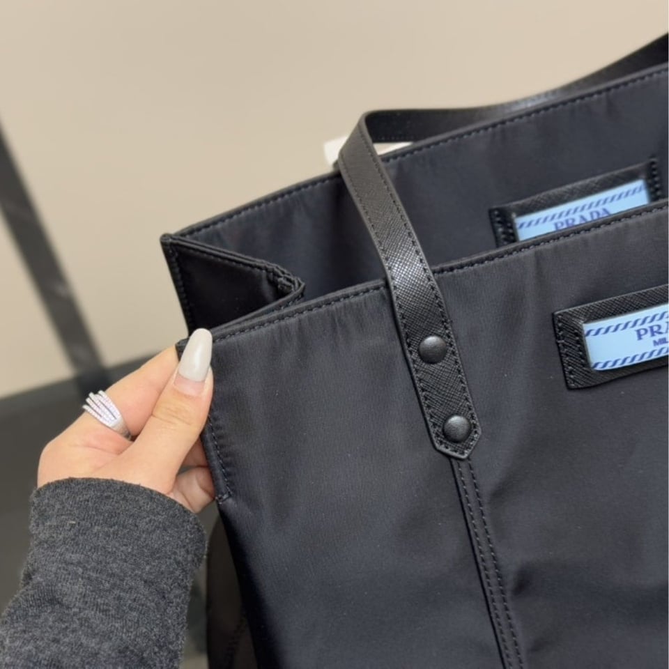 Prada Etiquette Tote Bag Black 38Cm view 4