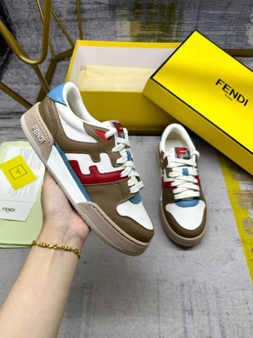 Fendi Match Low-Top Brown Sneaker view 5