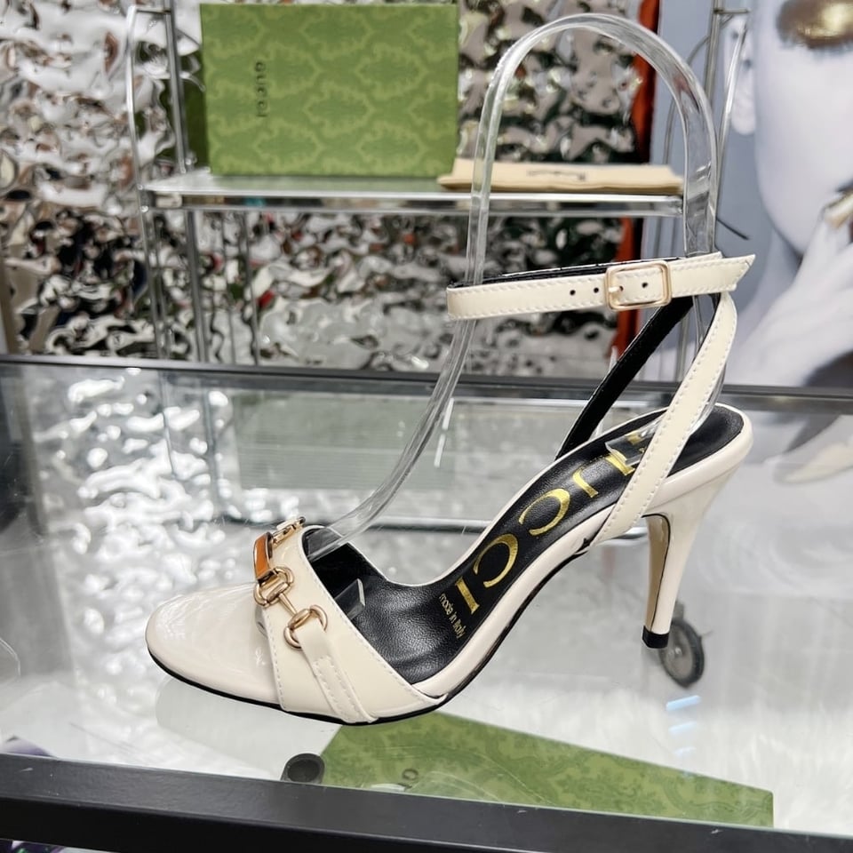 Gucci Moorea Sandals White view 5