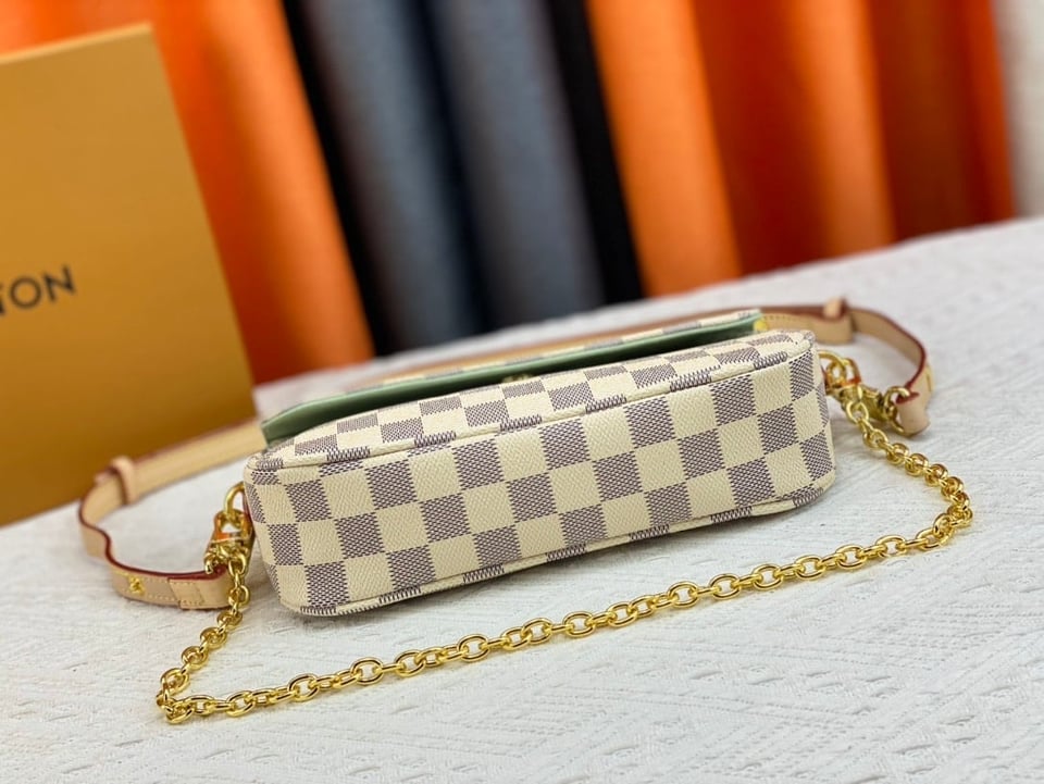 Louis Vuitton Ivy Wallet On Chain Bag Damier Ebene Beige 23cm/9in view 4