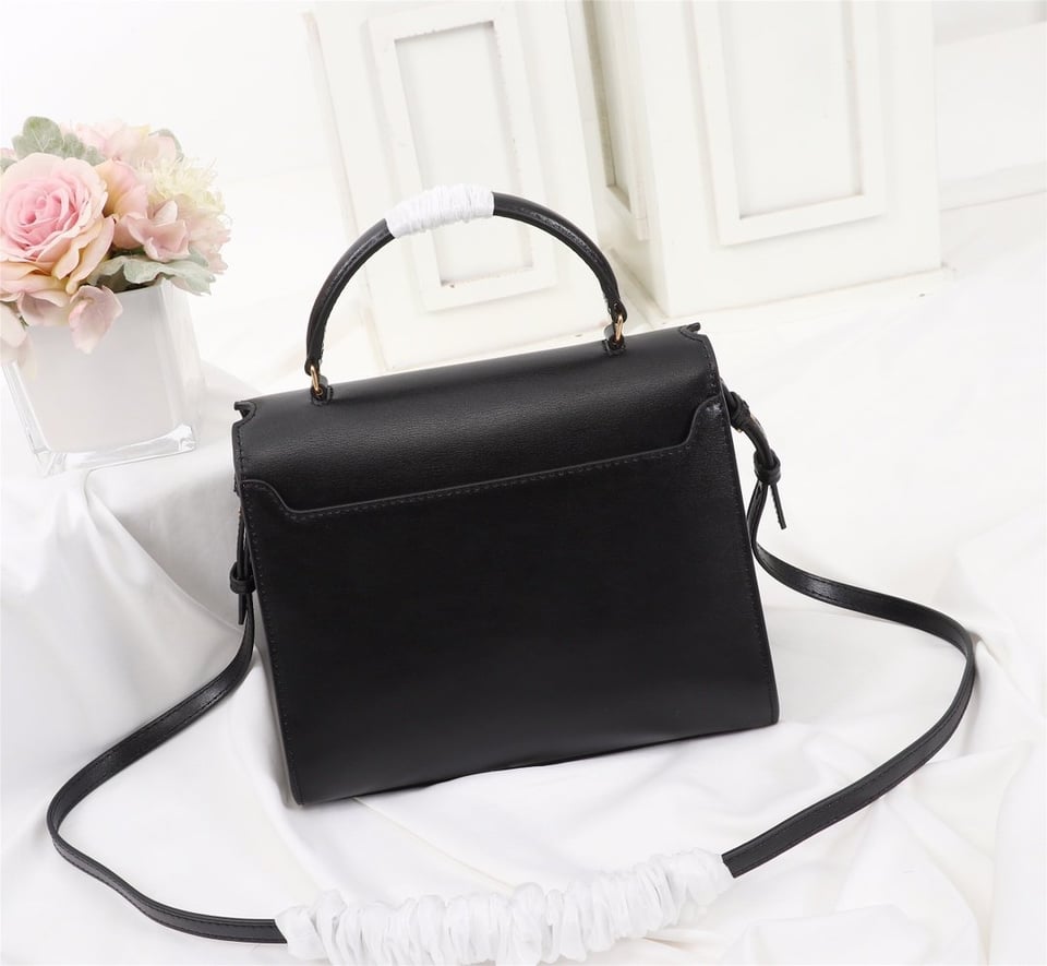 Saint Laurent Cassandra Medium Top Handle Bag Black Gold 24Cm view 10