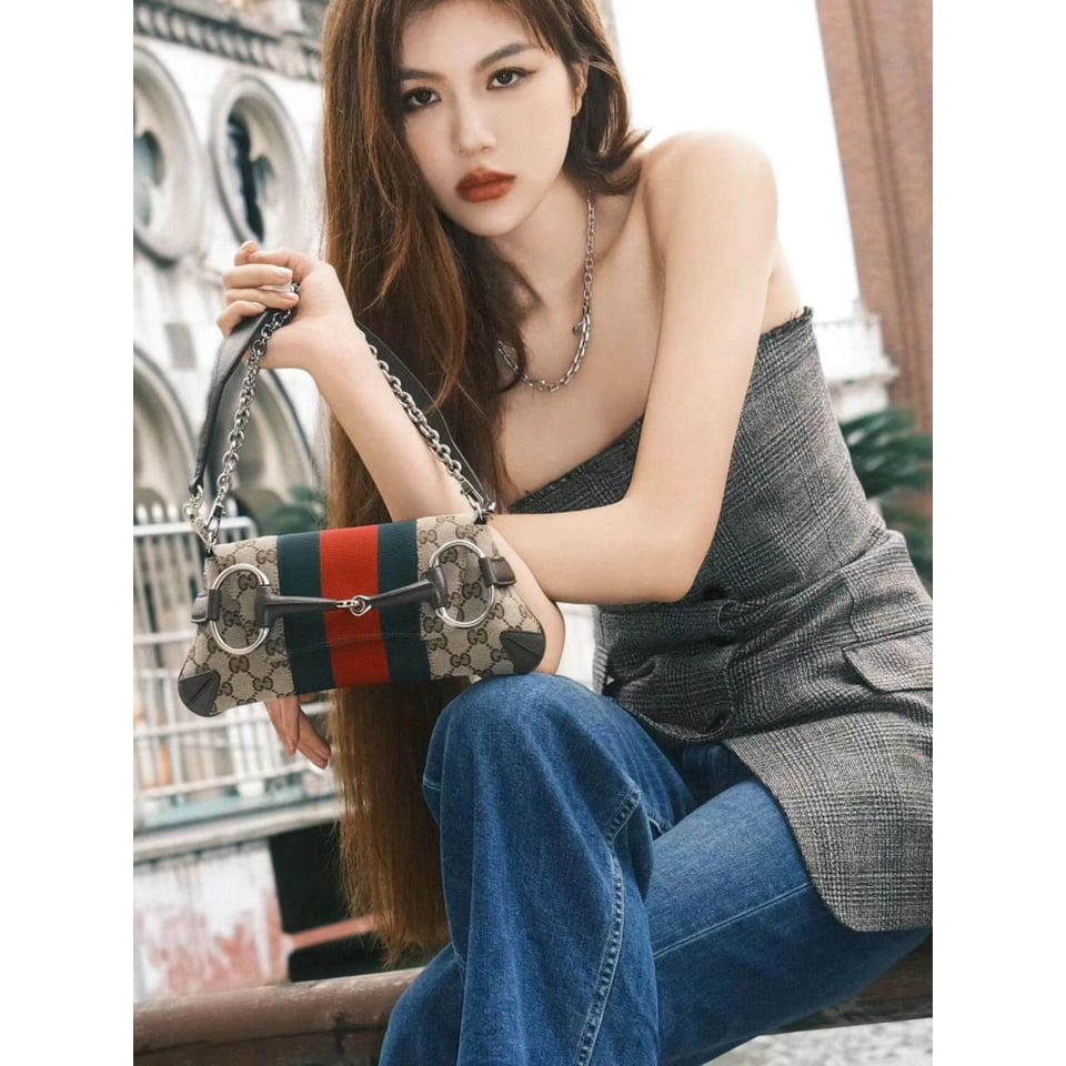 Gucci GG Horsebit Chain Small Shoulder Bag view 7