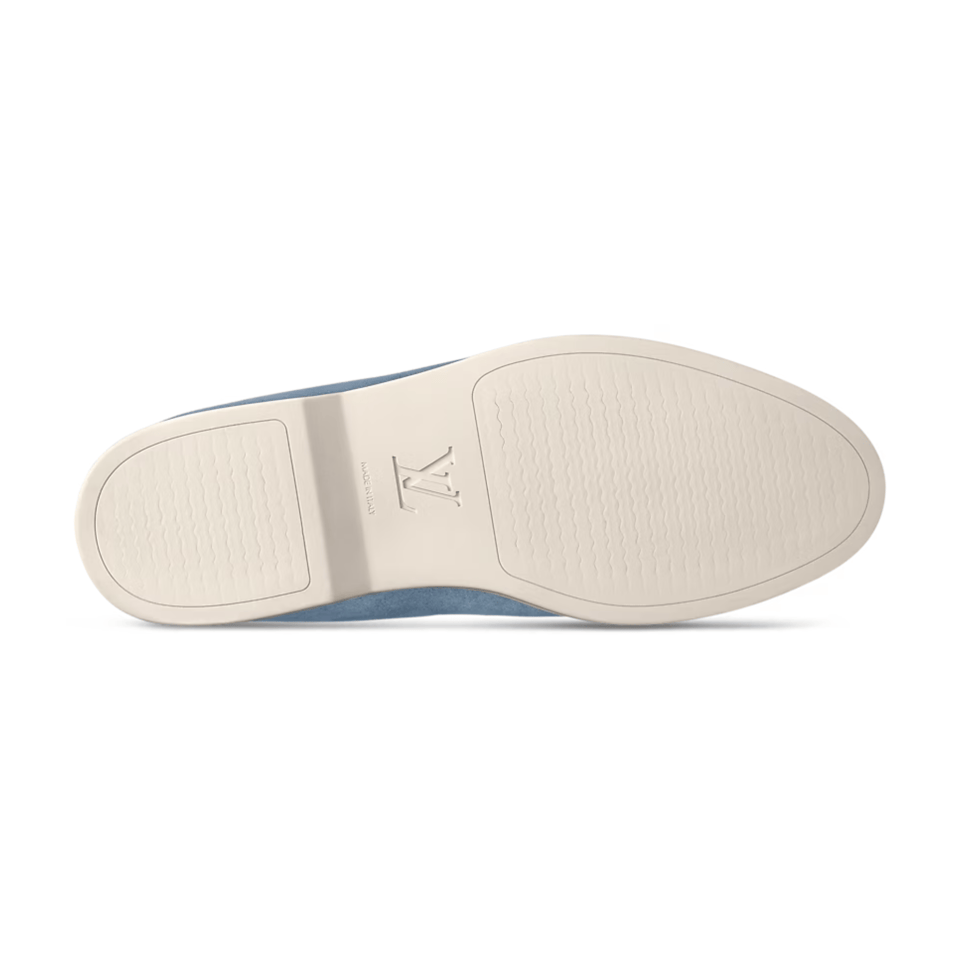 Louis Vuitton Blue Suede Loafers Buckle For Men view 6