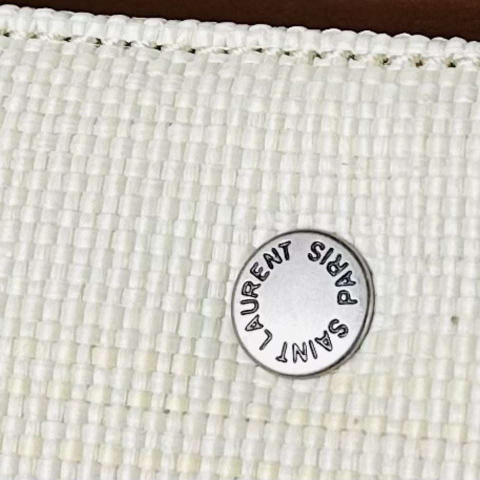 Saint Laurent Rive Gauche Shopping In Canvas White 50Cm view 7