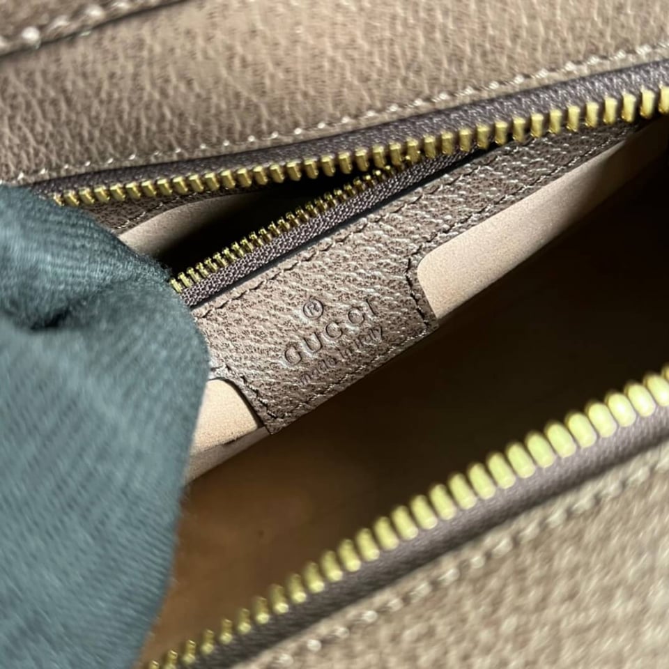 Gucci Ophidia Small Tote With Web Brown view 12