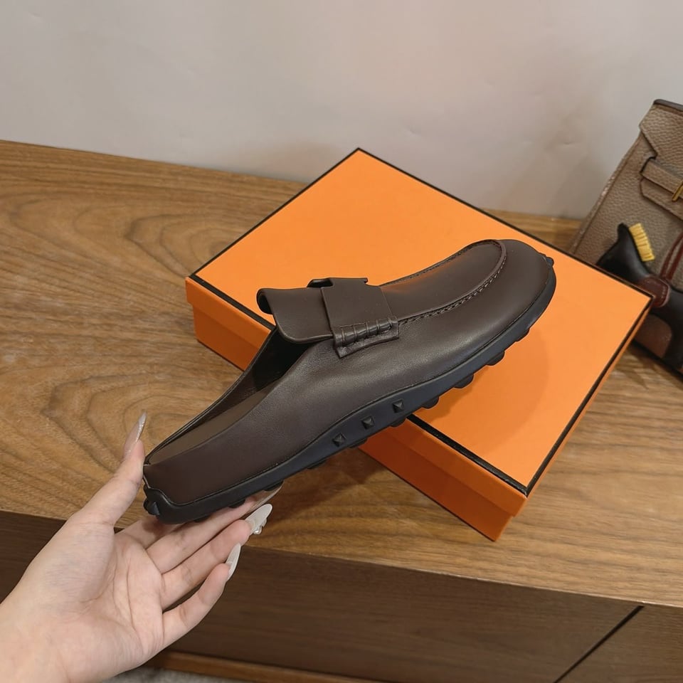 Hermes Mix Mule Marron Ébène Color Calfskin H261952ZHME420 view 3