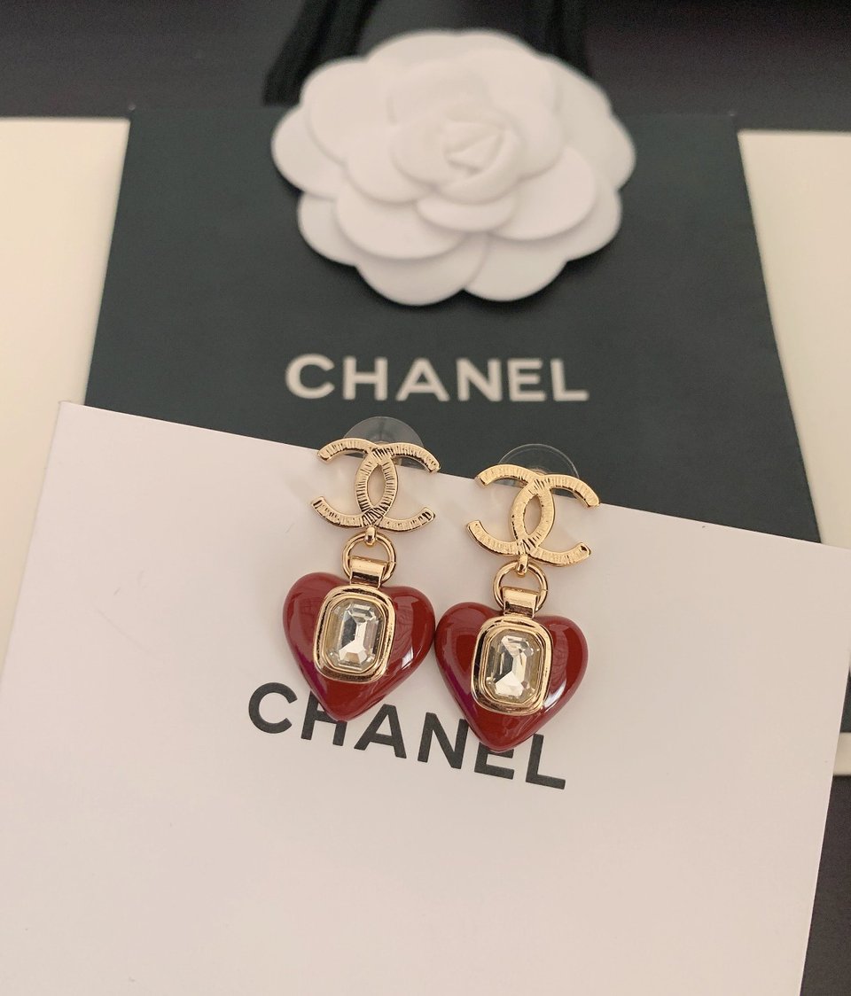 Chanel Heart Earrings view 2
