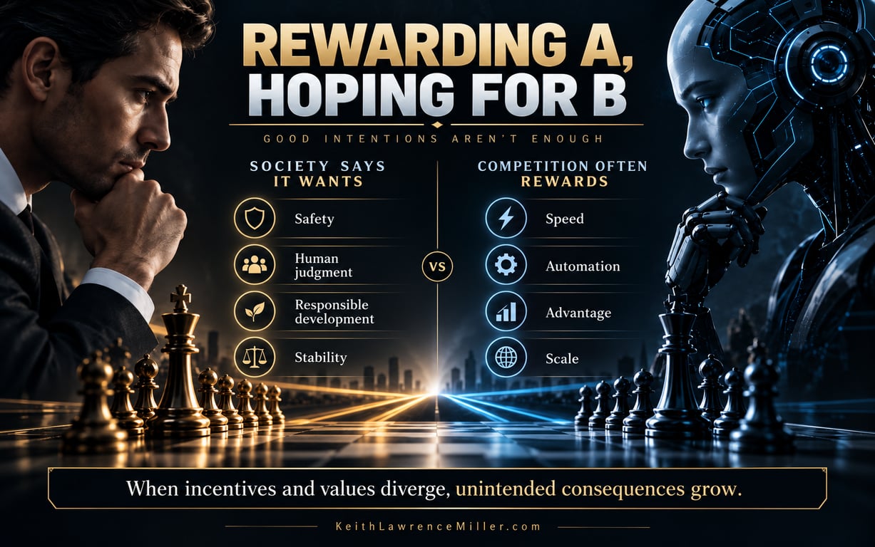 Rewarding A while hoping for B infographic