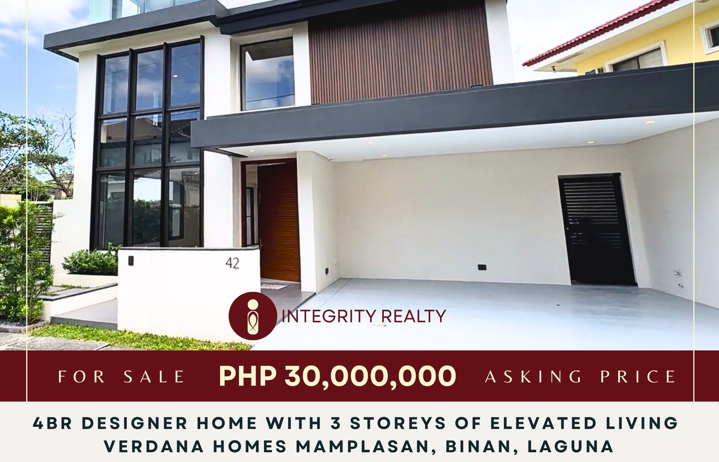 Modern 4-Bedroom 3-Storey House for Sale in Verdana Homes, Mamplasan, Biñan Laguna