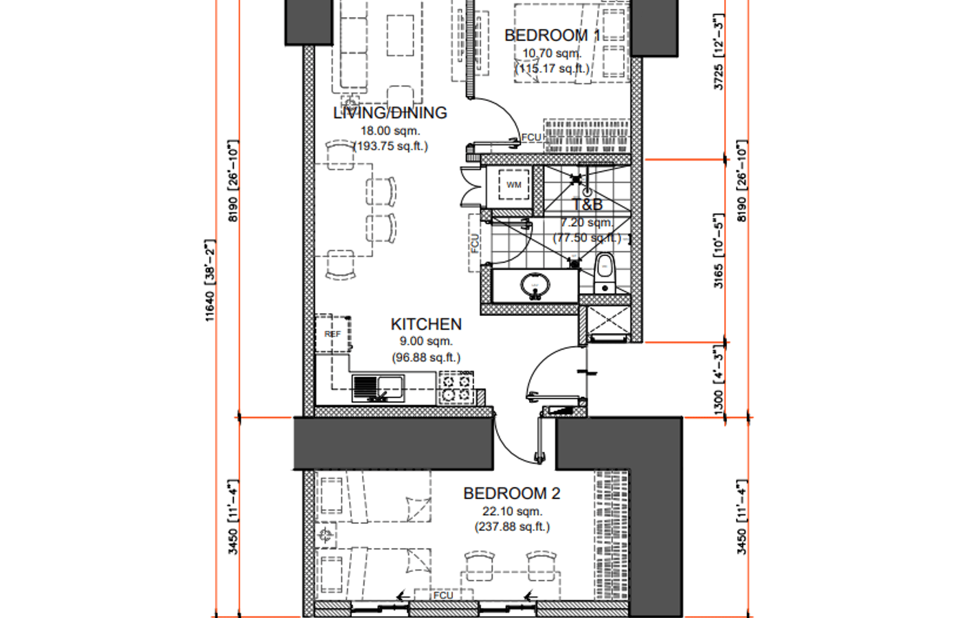 Photo 3 of 10 — 2BR condo for sale, Erin Heights, Quezon City