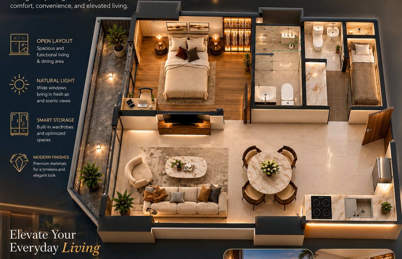 Photo 2 of 7 — 2BR condo for sale, One Tolentino East Residences, Tagaytay