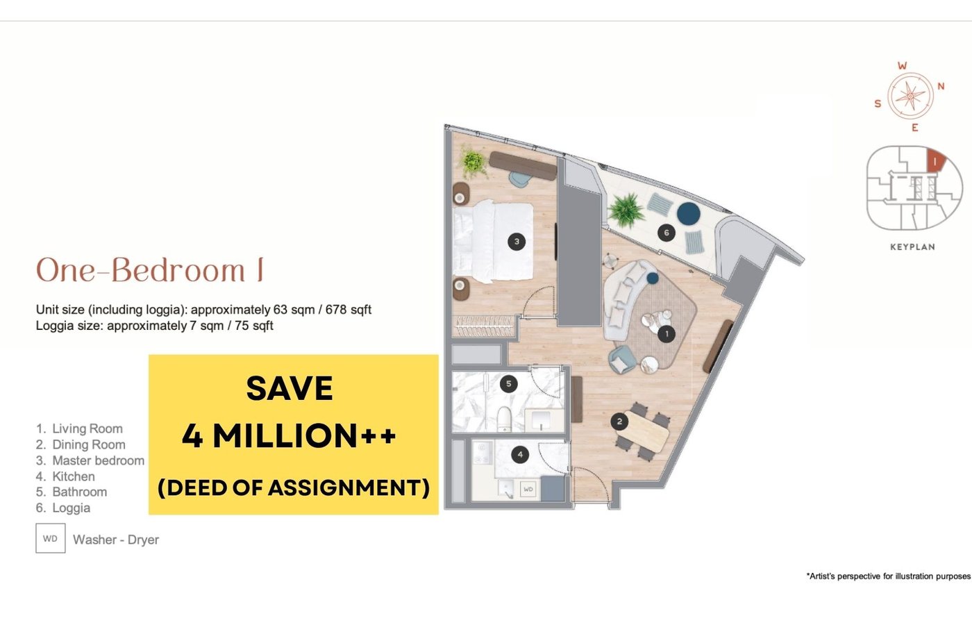 Below Market Value : 1BR Unit with Parking in Haraya Residences Shang Properties Bridgetowne Estate (Pasalo - Deed of Assignment )