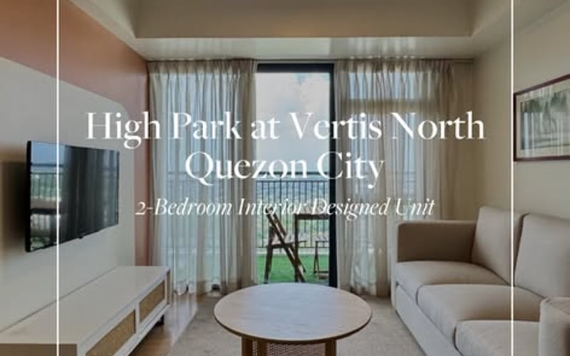 FOR SALE — Fully Furnished 2 Bedroom at High Park at Vertis North Tower 2