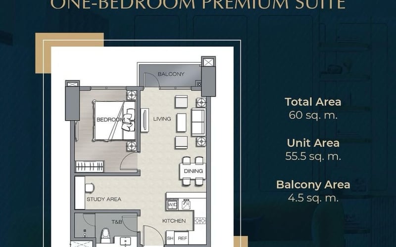 1BR The Velaris Residences 60sqm + Parking (Save ₱3.5M) Bridgetowne, Pasig