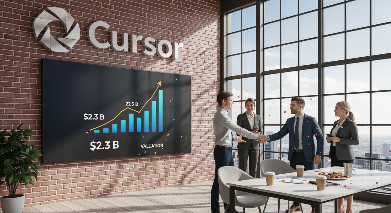 AI company Cursor secures $2.3 billion in funding, achieving a $29.3 billion valuation.