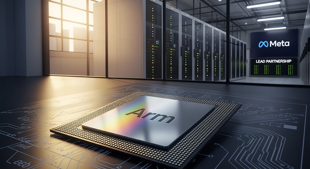 Arm expands from IP into AGI CPU silicon with a 136-core data center chip aimed at AI infrastructure, featuring Meta as the primary partner.