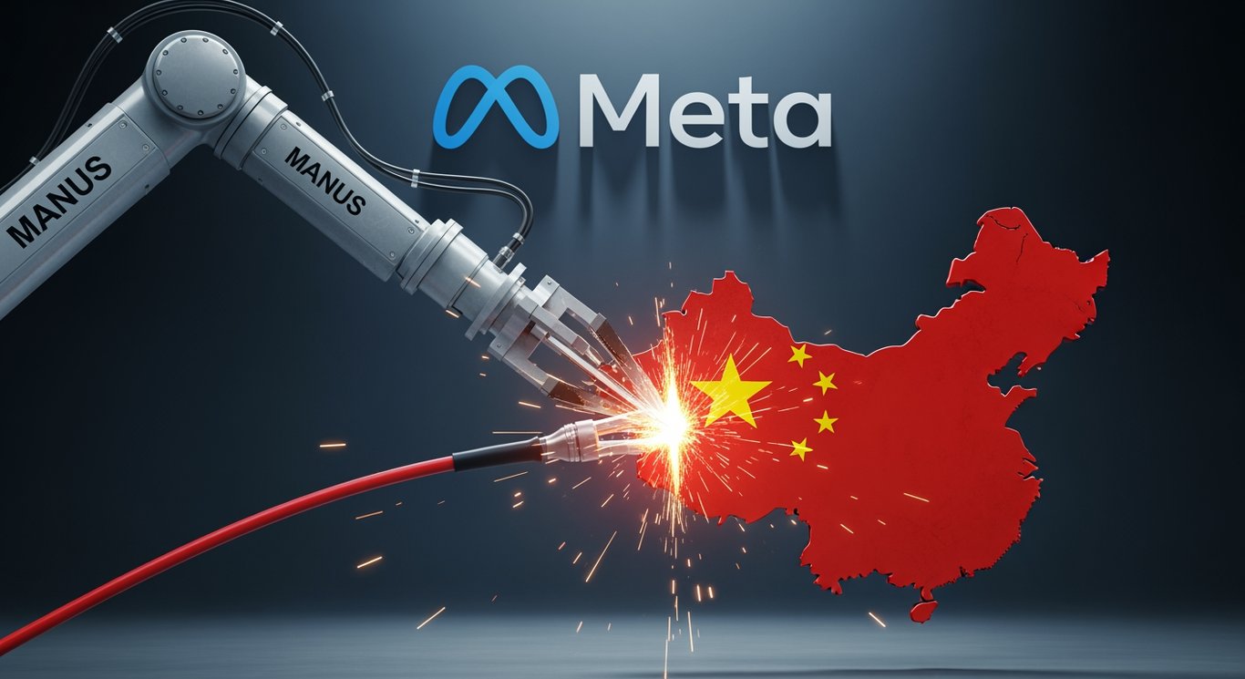 Meta announces AI startup Manus will sever ties with China following acquisition.