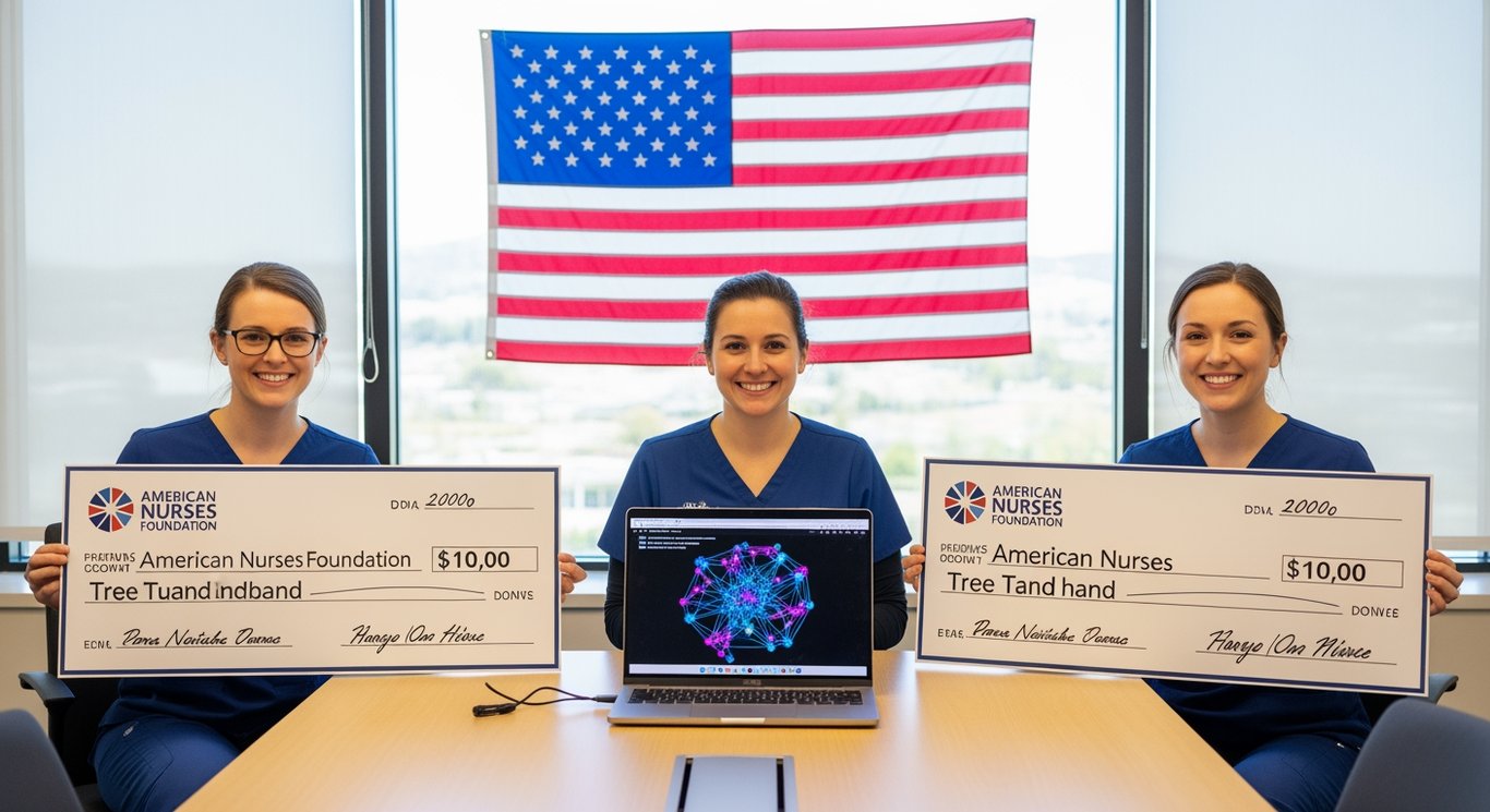 American Nurses Foundation to provide three $10,000 grants for AI research.