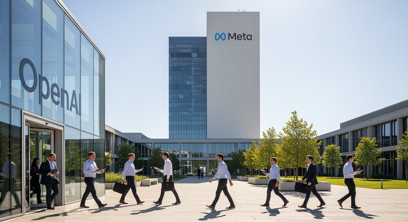 Twelve executives, researchers, and others departed OpenAI in 2025, mainly to join Meta's Superintelligence Lab.