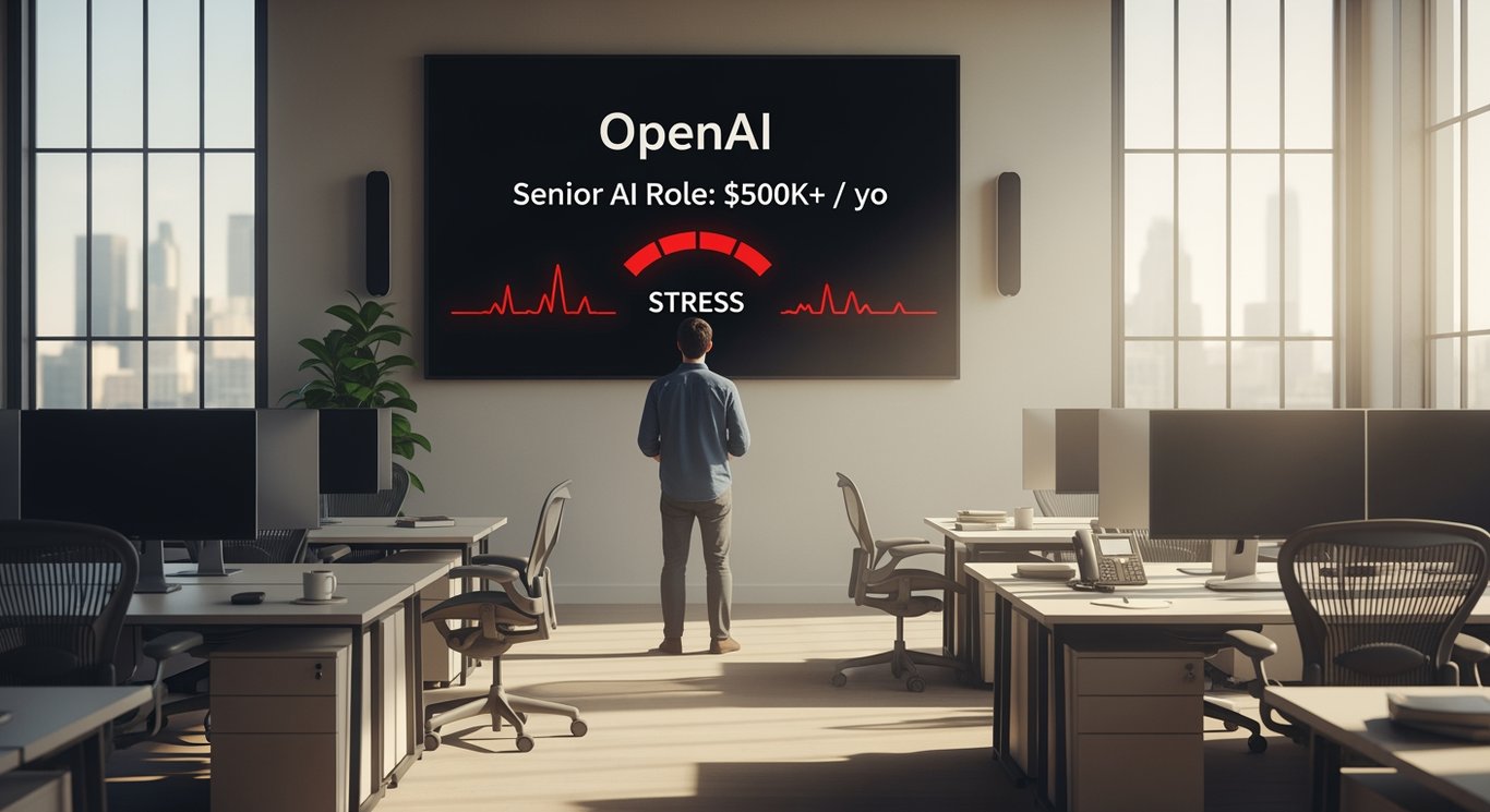 Sam Altman reveals that OpenAI's new job position offers an annual salary exceeding $500,000 and is 'stressful'.