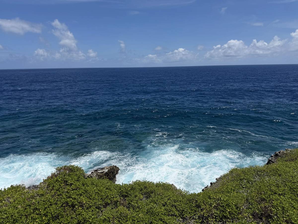 Deep blue of the open sea