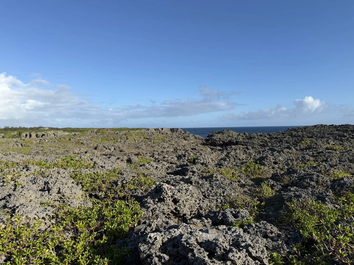 Rocky shore and open sea around Toriike Pond