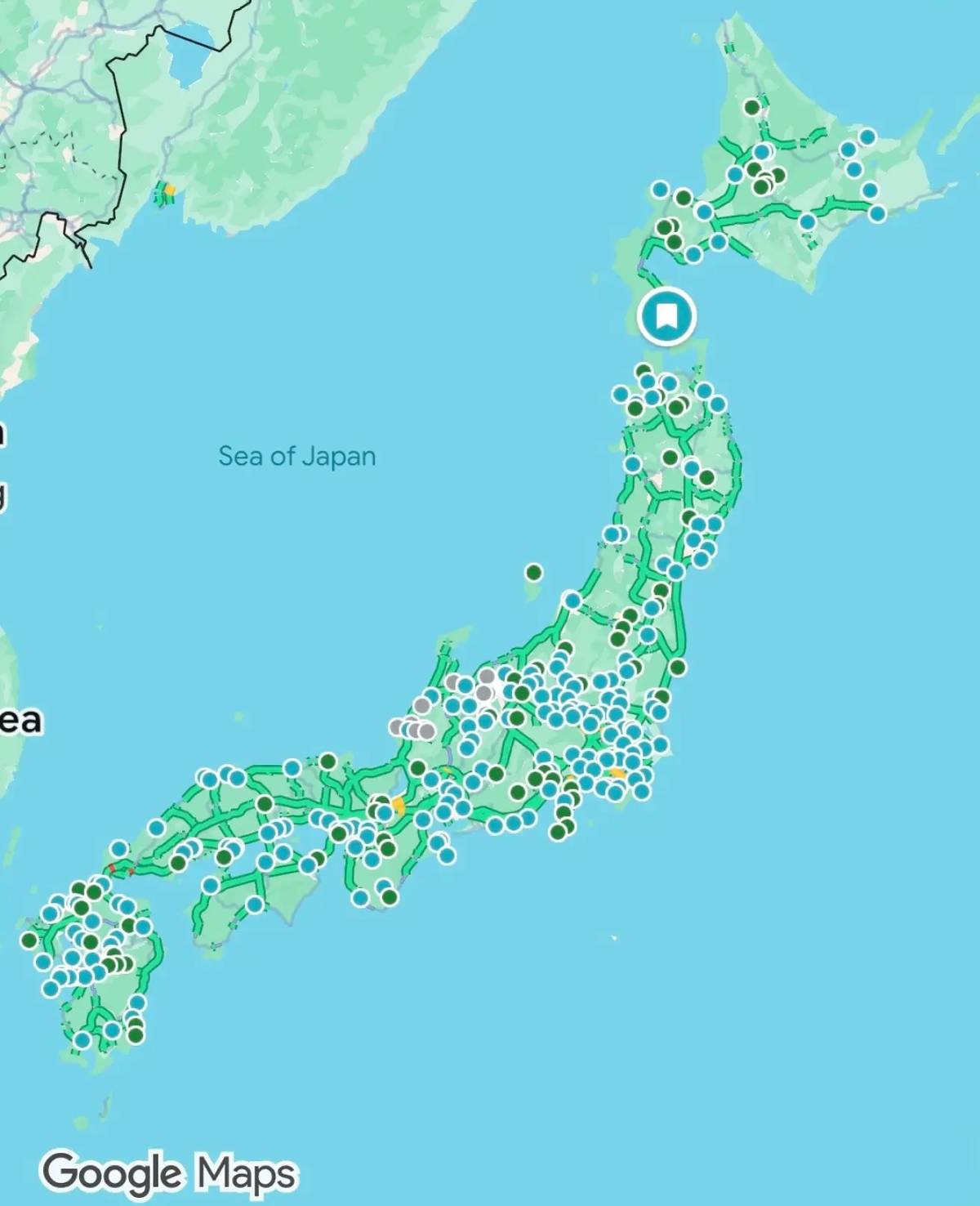 There are many pins in my google map.