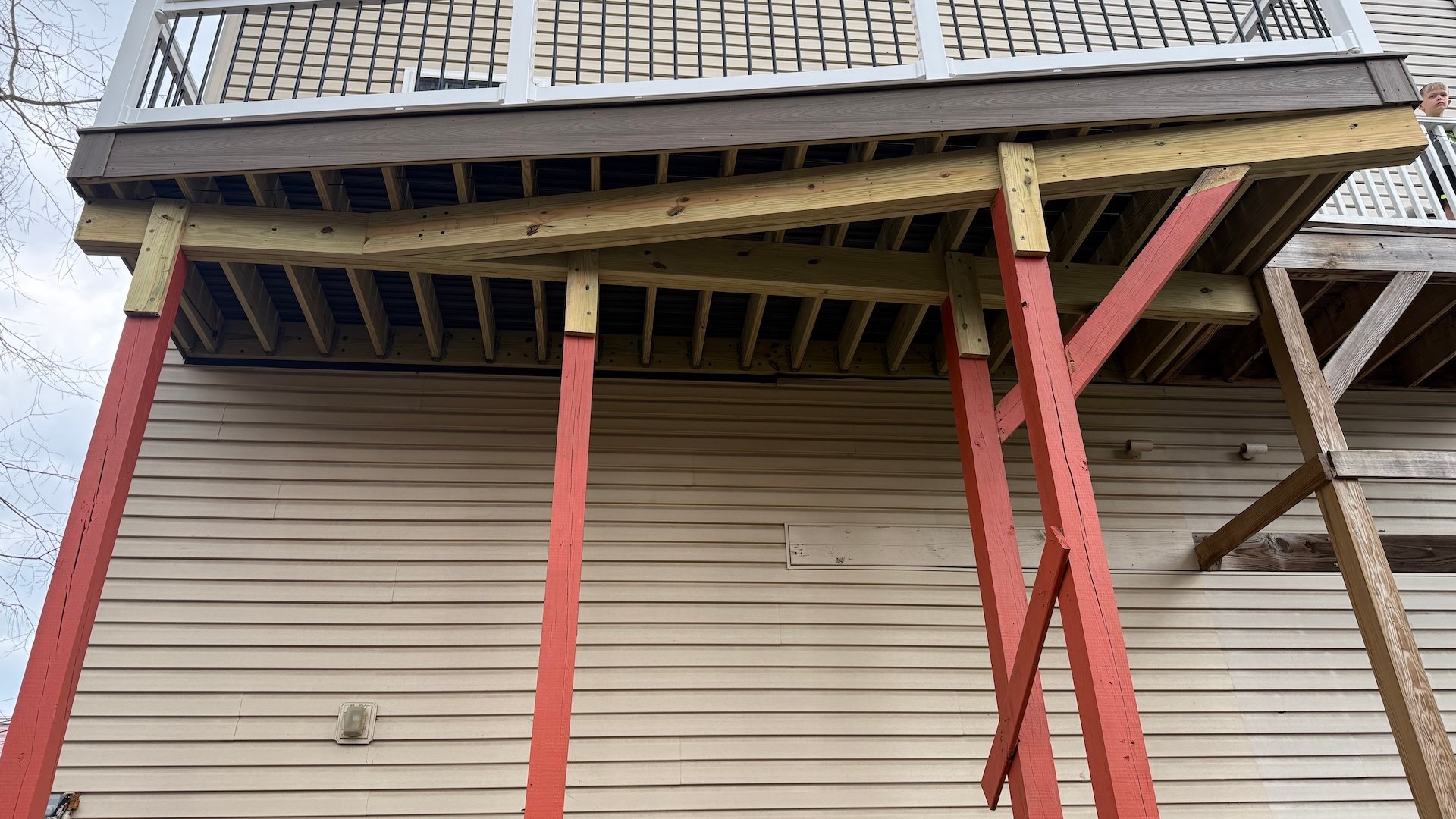 Upgryd deck frame rebuild in Bethlehem, PA, showcasing meticulous craftsmanship and durable construction, featuring premium materials.