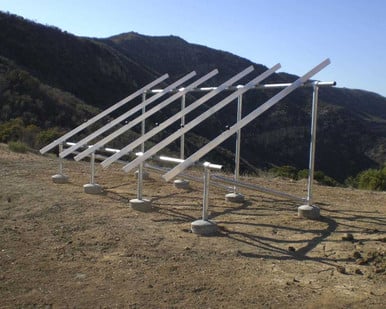 Tamarack Ground Mount Kit - 3 Solar Panels (140") / Additional Column (2 Pole Caps)