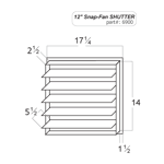 Snap-Fan Exhaust Shutter System - 12" Snap-Fan-Exhaust Shutter - Image 4
