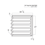 Snap-Fan Exhaust Shutter System - 24" Snap-Fan-Exhaust Shutter - Image 4