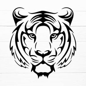 Tiger Face V.2 For Cricut And Silhouette | SVG, DXF, PDF ,PNG, EPS