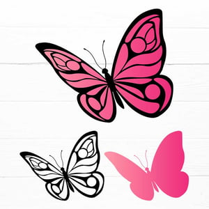 Layered Butterfly V.3 For Cricut And Silhouette | SVG, DXF, PDF ,PNG, EPS