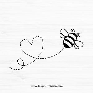 Bee Heart SVG