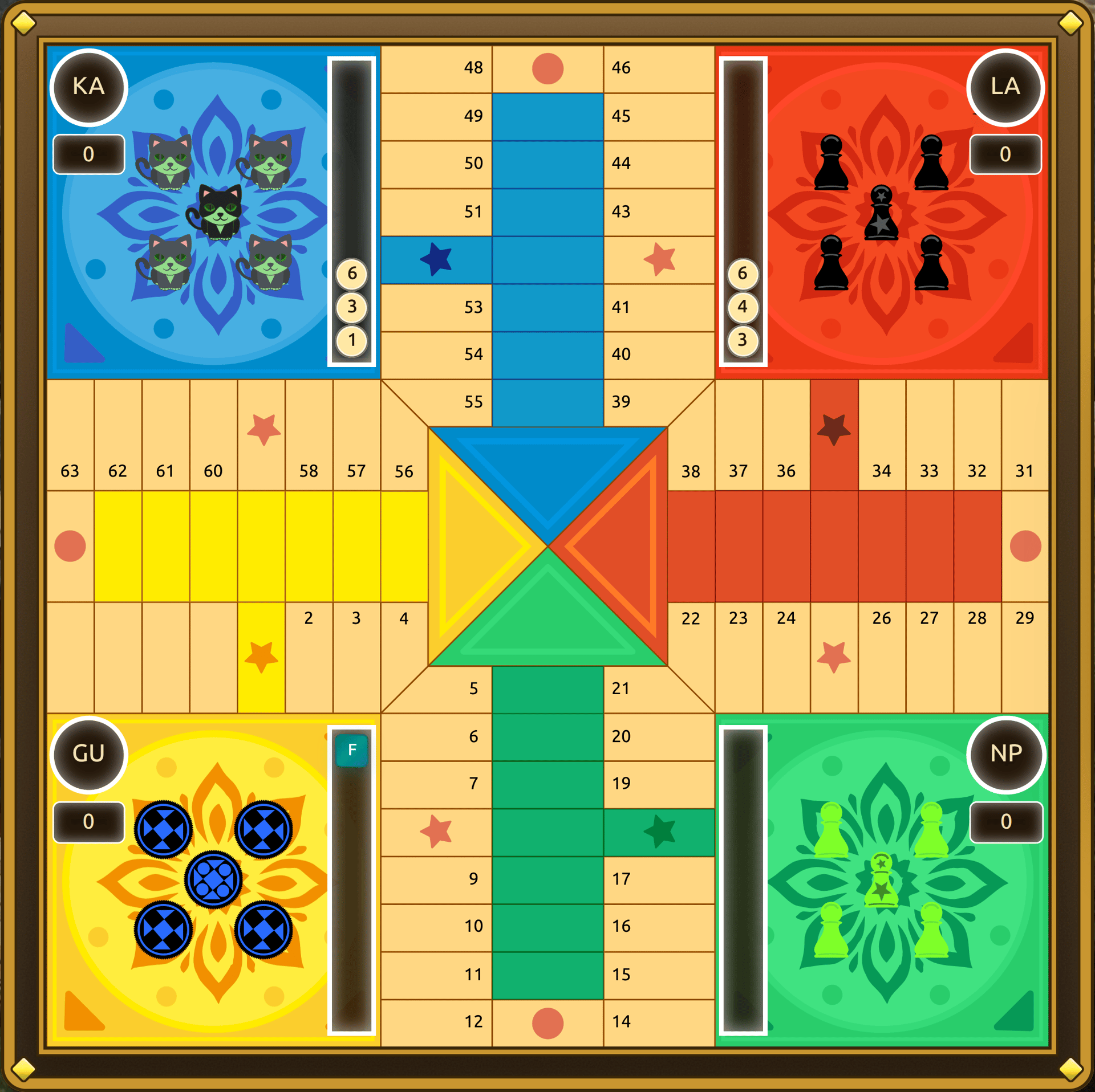 Prévia do tabuleiro de Pachisi