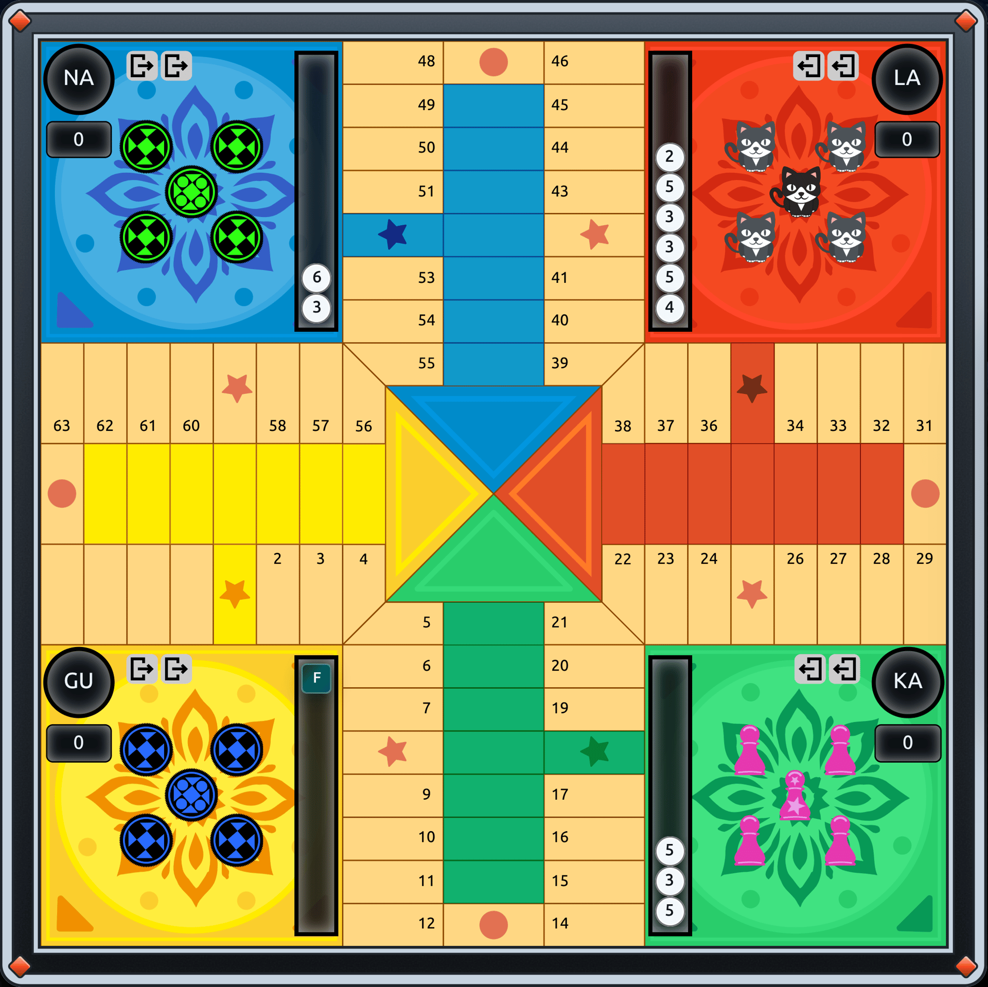 Prévia do tabuleiro de Pachisi
