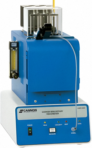Another picture of a CANNON Mini Rotary Viscometer used to measures the resistance of a motor oil to pumping through the engine after a cold start.