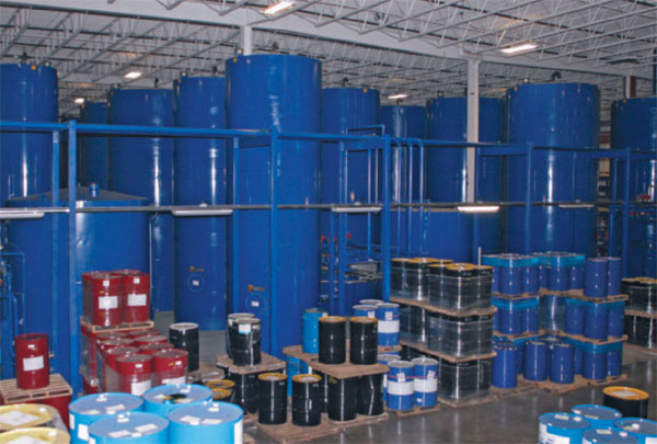 Storage Tanks inside the AMSOIL Distribution Center in Superior, WI.