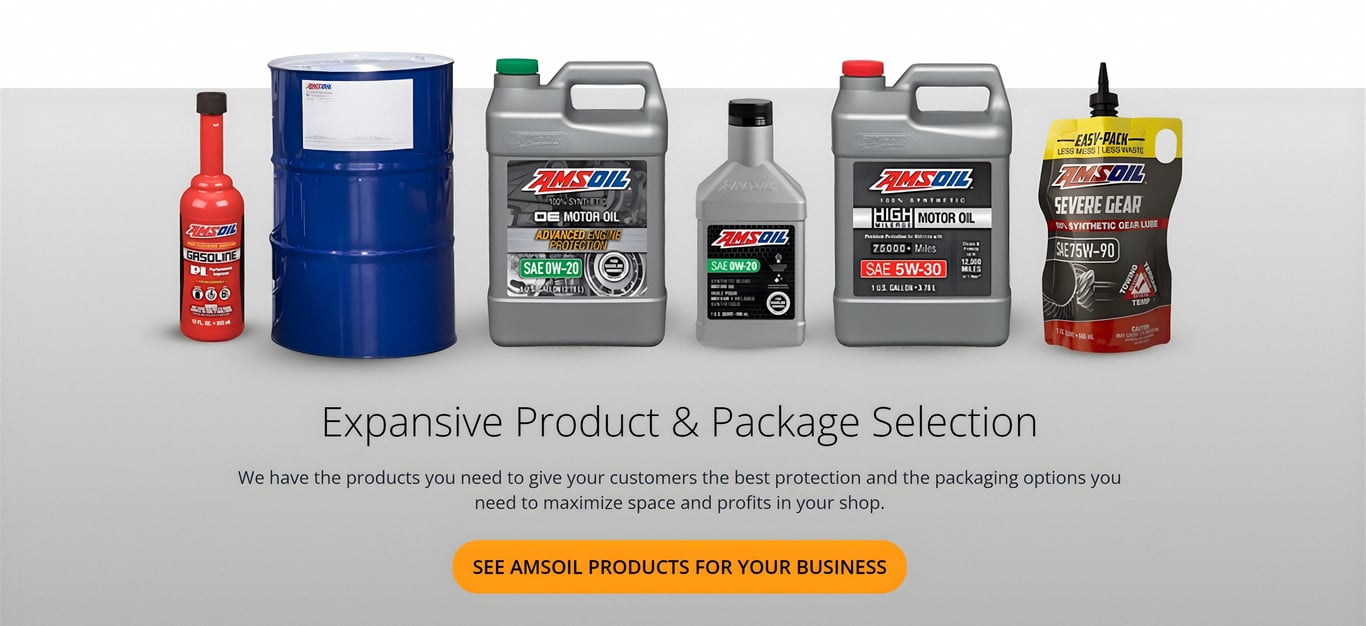 AMSOIL carries an expansive product lineup and packaging selection. We have the products you need to give your customers the very best protection for their ride.