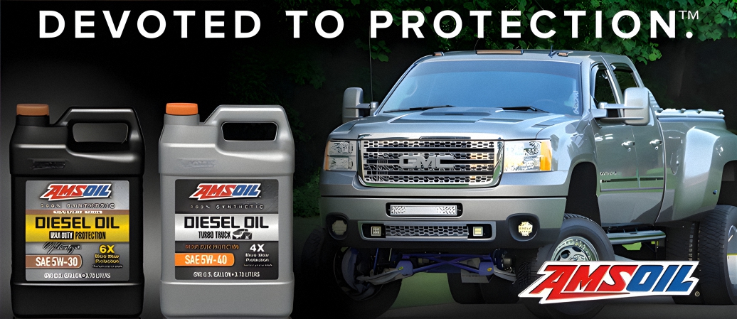 AMSOIL Max Duty and Heavy Duty turbo truck Diesel Motor Oil. Devoted to Protection.