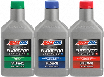 Shop for AMSOIL premium full synthetic European Motor Oil of different viscosities for various gasoline and diesel European cars and trucks.