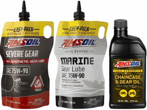 Shop for AMSOIL Gear Oil - Synthetic Severe Gear Lube, Synthetic V-Twin Primary Fluid, Chaincase and Gear Oil, Marine Gear Lube, and Slip Lock Differential Additive.