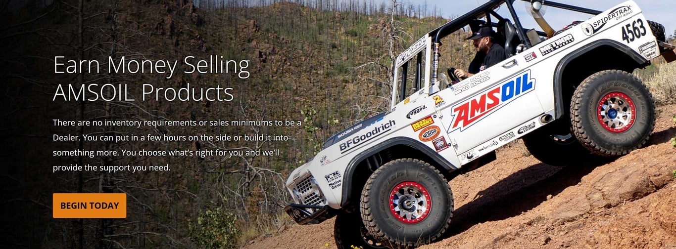 Earn money selling premium AMSOIL synthetic motor oil and other lubricants, as well as many other outstanding AMSOIL products.
