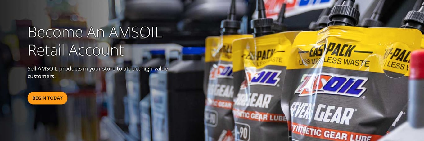 Become an AMSOIL Retail Account so you can promote and sell AMSOIL premium top-tier products in your retail store, auto parts store or powersports shop in order to attract high-value customers.