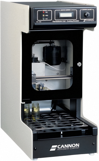 A picture of the CANNON CCS2100 Cold Cranking Simulator used to determine if an engine can be cranked over fast enough to start under extreme cold ambient conditions.