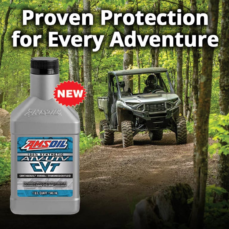 ATV & UTV 100% synthetic CVT fluid. Proven protection for every adventure.