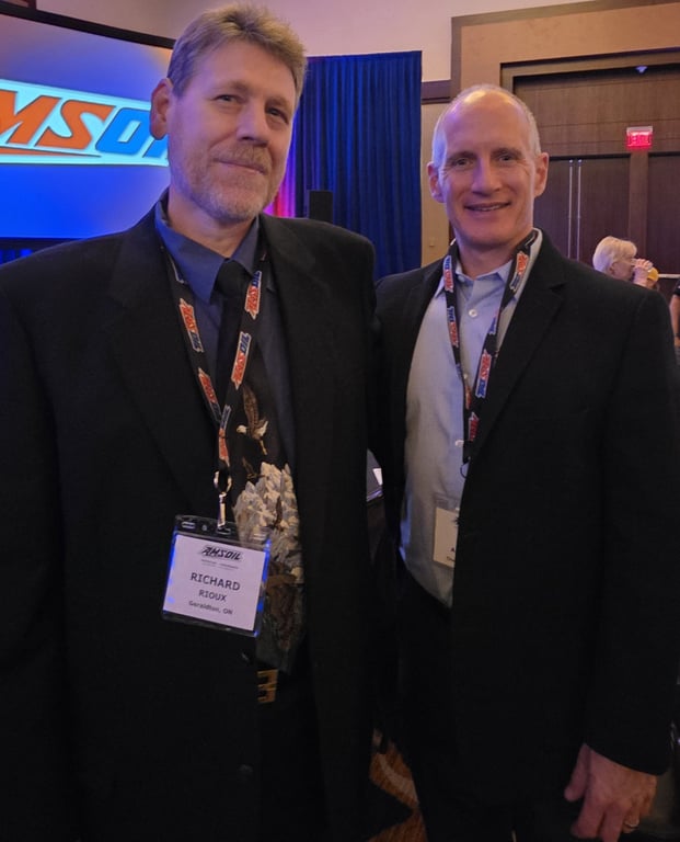 Me and AMSOIL Chair & CEO Alan Amatuzio at the 2025 AMSOIL Dealer Convention in Las Vegas, NV