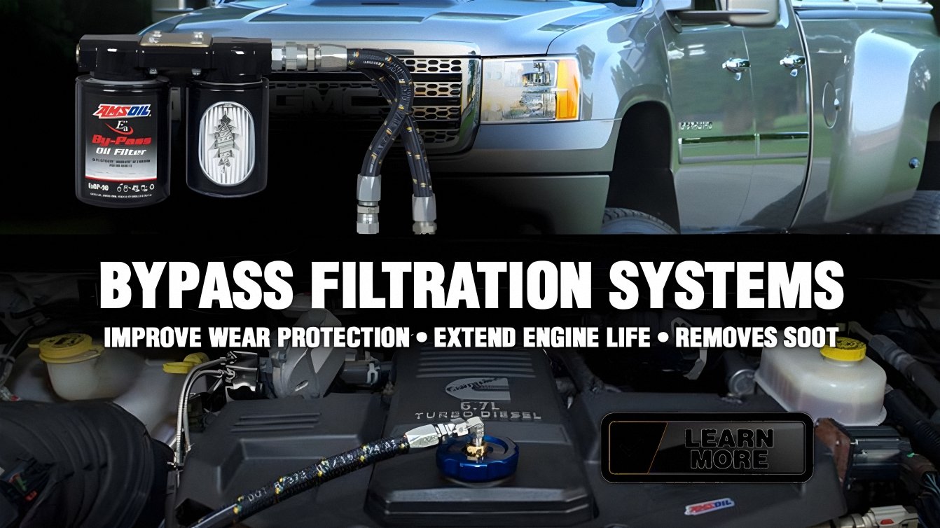 AMSOIL Premium By-Pass Filtration Systems improve the wear protection of the oiling system, significantly extend engine life, and can even remove soot and other tiny wear particles from the motor oil.