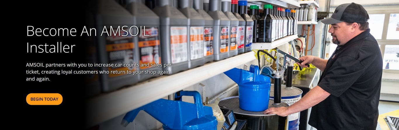 Sign up your place of business - such as a Full-Service Auto Garage, Quick Lube Shop, Powersports Dealership, or Specialty Shop - for an AMSOIL Installer Account so you can sell AMSOIL world-class products to your customers and install said products in their vehicles.