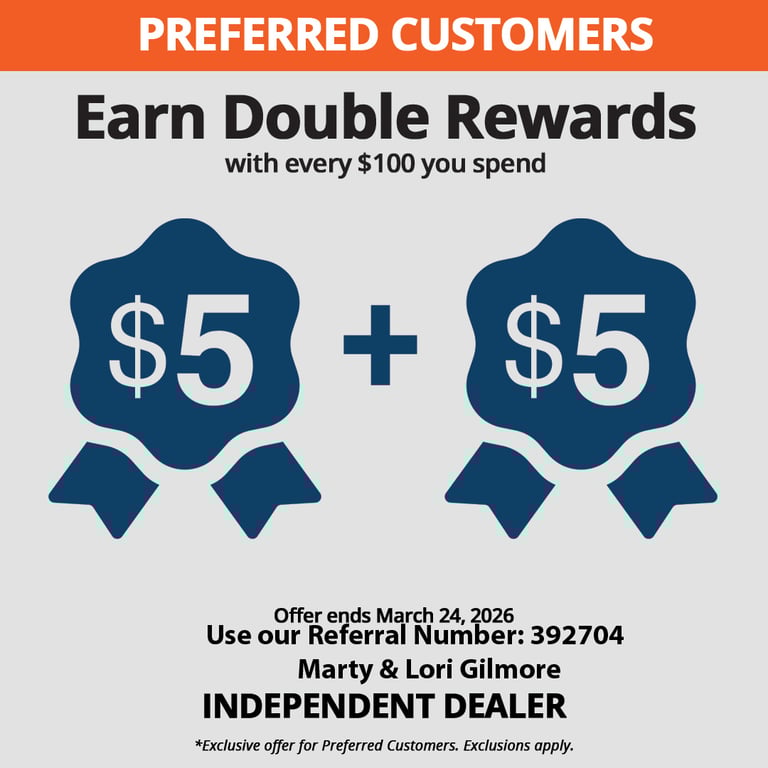 Preferred Customers Earn Double Rewards